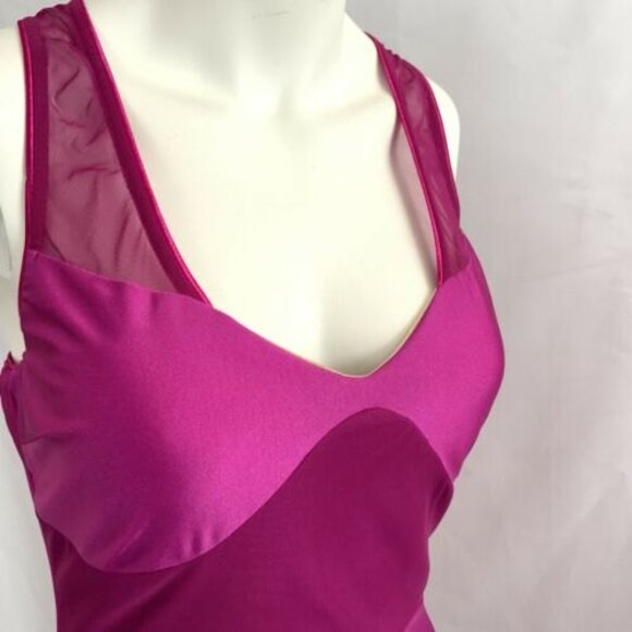 Dress the Population Mini Dress Pink Illusion Mesh Inserts L - Picture 10 of 10